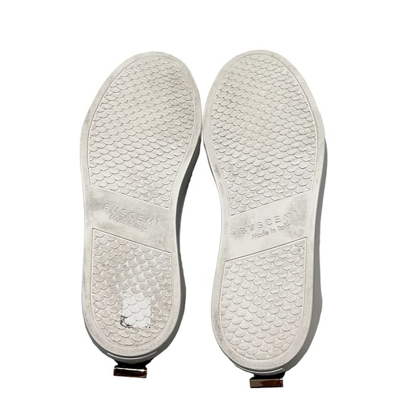 Buscemi Slip On Woven Inset Suede Slip-on Sneaker Weave Oceano Womens Size 6 - Picture 7 of 7